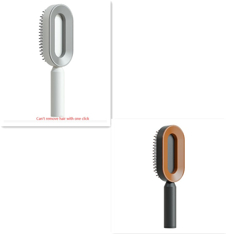 Self Cleaning Hair Brush For Women One-key Cleaning Hair Loss Airbag Massage Scalp Comb Anti-Static Hairbrush-zoom-