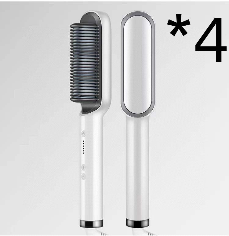 New 2 In 1 Hair Straightener Hot Comb Negative Ion Curling Tong Dual-purpose Electric Hair Brush-zoom-